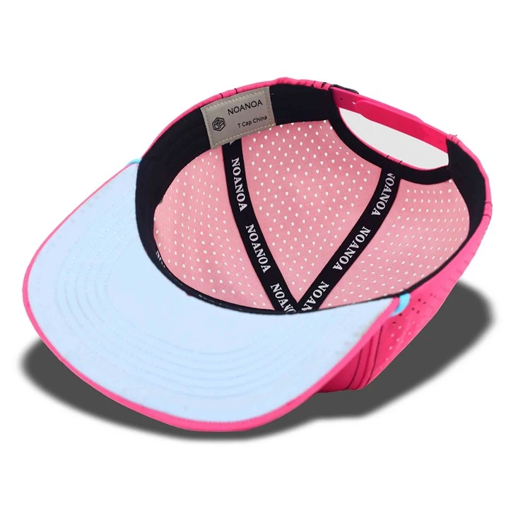 Rose Pink Rubber Snapback Cap