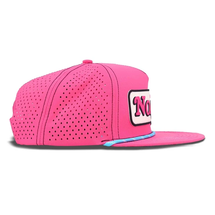 Rose Pink Rubber Snapback Cap