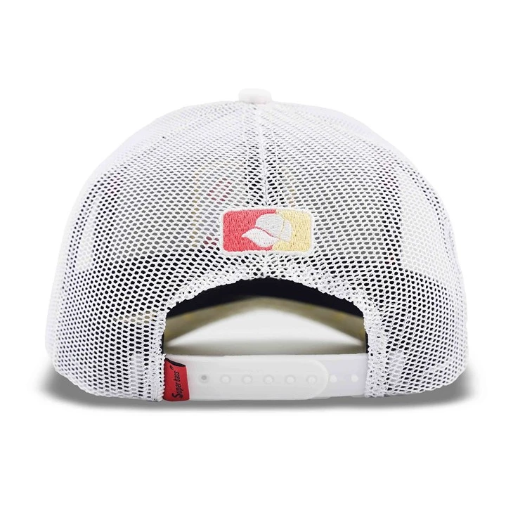 Unique Elephant Icon White Trucker Cap