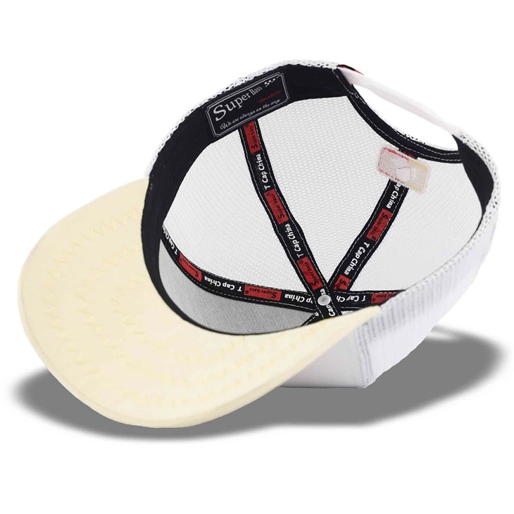 Unique Elephant Icon White Trucker Cap
